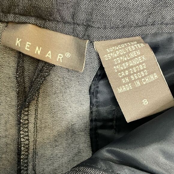 Kenar Dark Blue Denim Trousers with Gold Button Details 8 - Picture 6 of 10